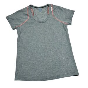 Reebok Gray T-Shirt with Pink Highlights